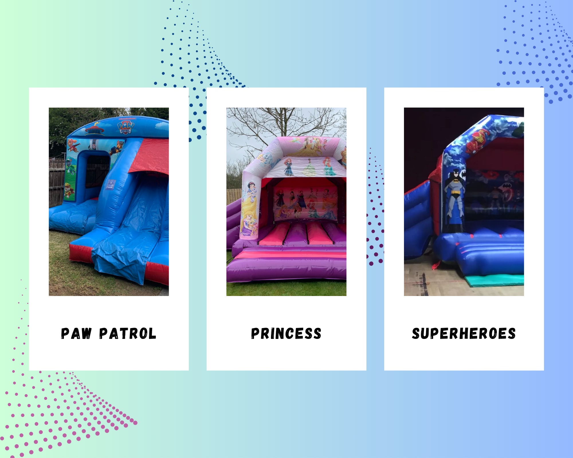 Boo's Bouncy Wonderworld Bouncy Castles - Paw Patrol, Princess, Superheros #bouncycastle #marvel #disney #pawpatrol Boo's Bouncy Wonderworld #boosbouncywonderworld #bouncycastlescavan #bouncycastlesmonaghan #cavanmonaghan #cavan #monaghan #leitrim #communion #confirmation #party #bouncycastle #bouncycastlehire #partyrentals
